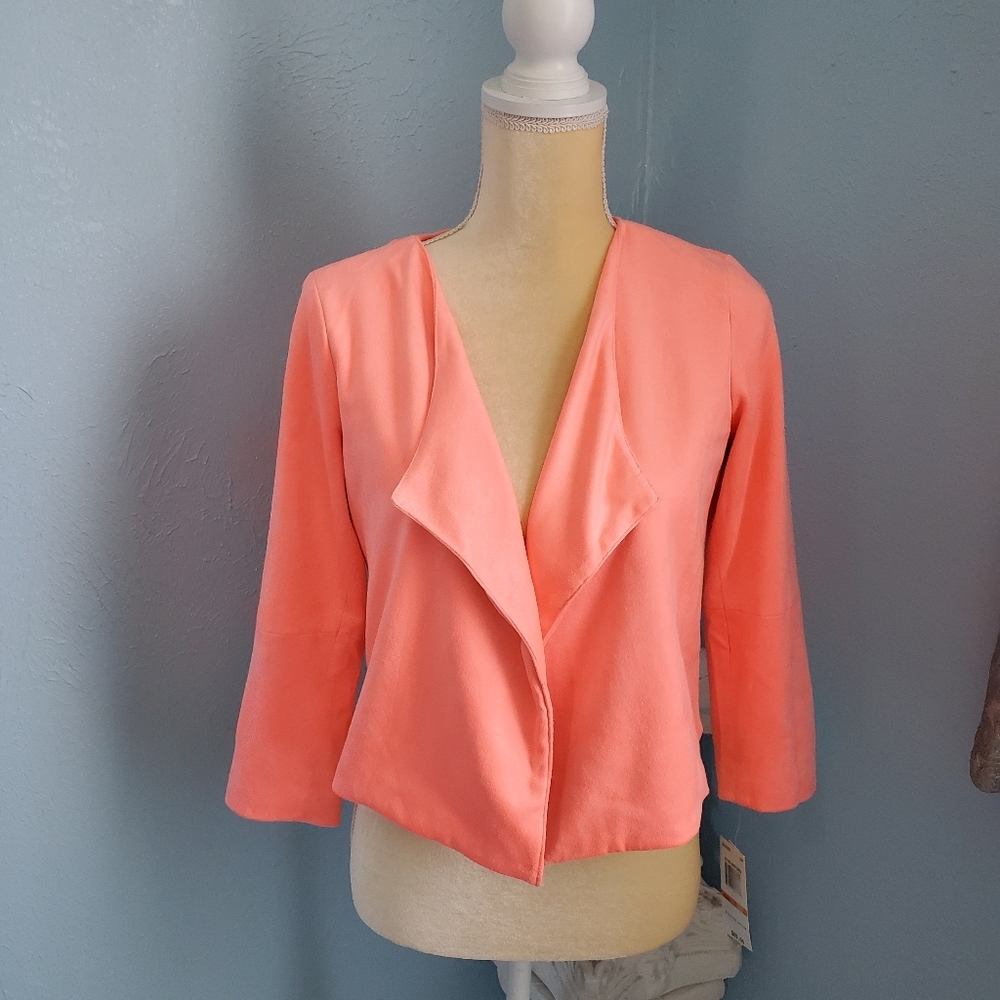 💥 NWT Gianni Bini faux suede cropped bolero Blazer jacket B11